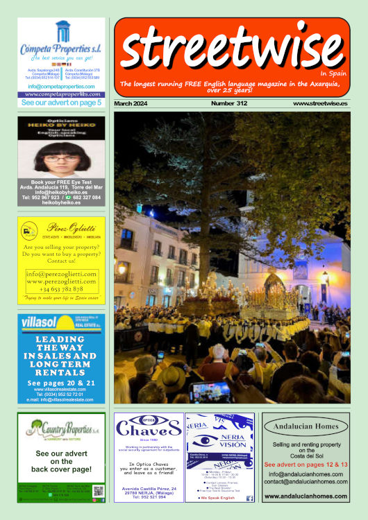 Cover page of Streetwise Magazine in Spain, issue 2024 03 no. 312 with link