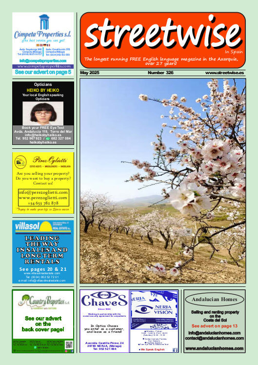 Cover page of Streetwise Magazine in Spain, issue 2025 05 no. 326 with link